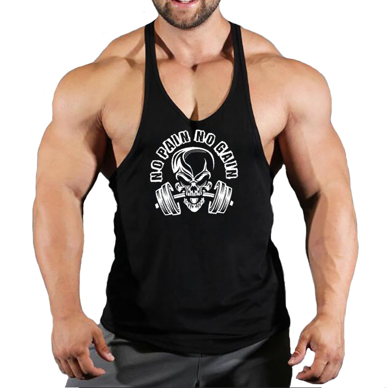 Running Gear Vest - قميص رجالي قطني مطبوع بدون أكمام