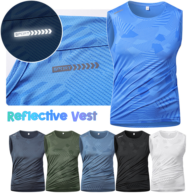 Running Gear Vest - سترة عاكسة للرجال للجري، قميص داخلي