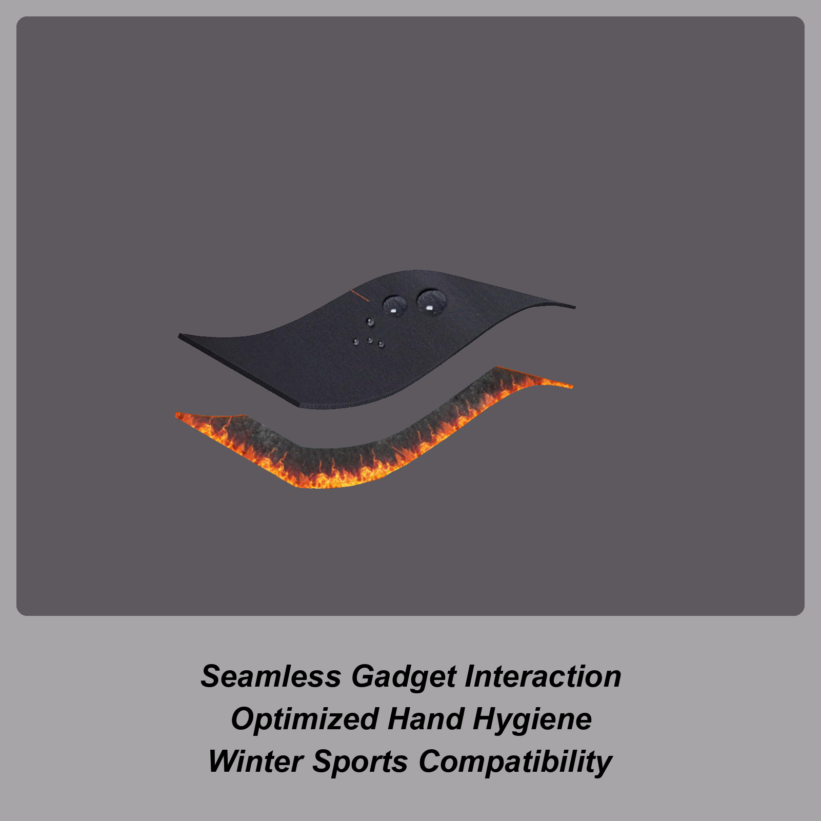 Running Gear Cold Weather - قفازات الشتاء الدافئة يندبروف لمس الطقس