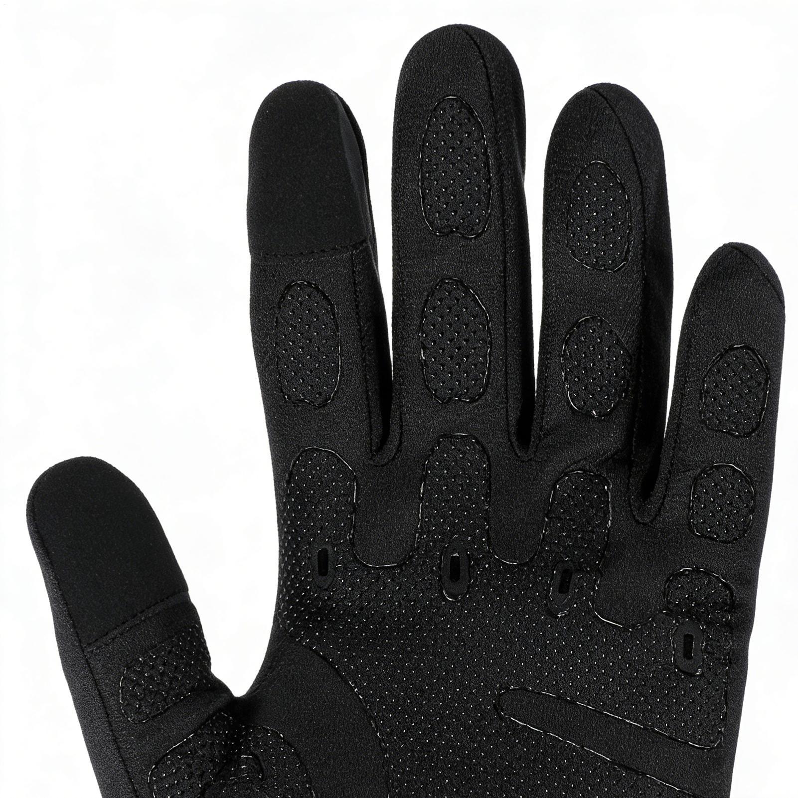 Running Gear Cold Weather - قفازات ركوب الدراجات الدافئة كاملة الأصابع