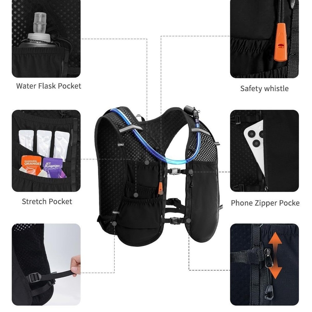 سترة جري للرجال مع حقيبة ترطيب - مراجعة Running Gear Hydration وسعره
