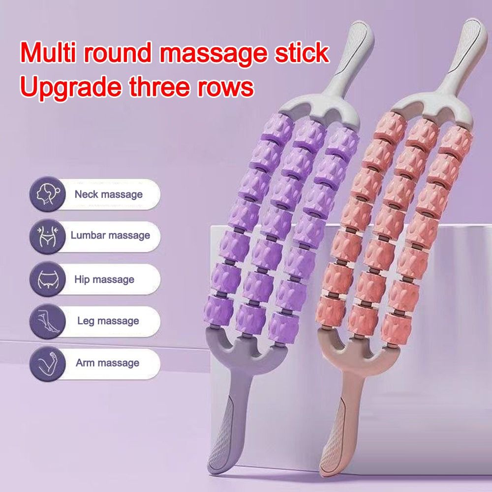 عصا تدليك يوجا محمولة بثلاثة ص - مراجعة Muscle Roller Stick وسعره