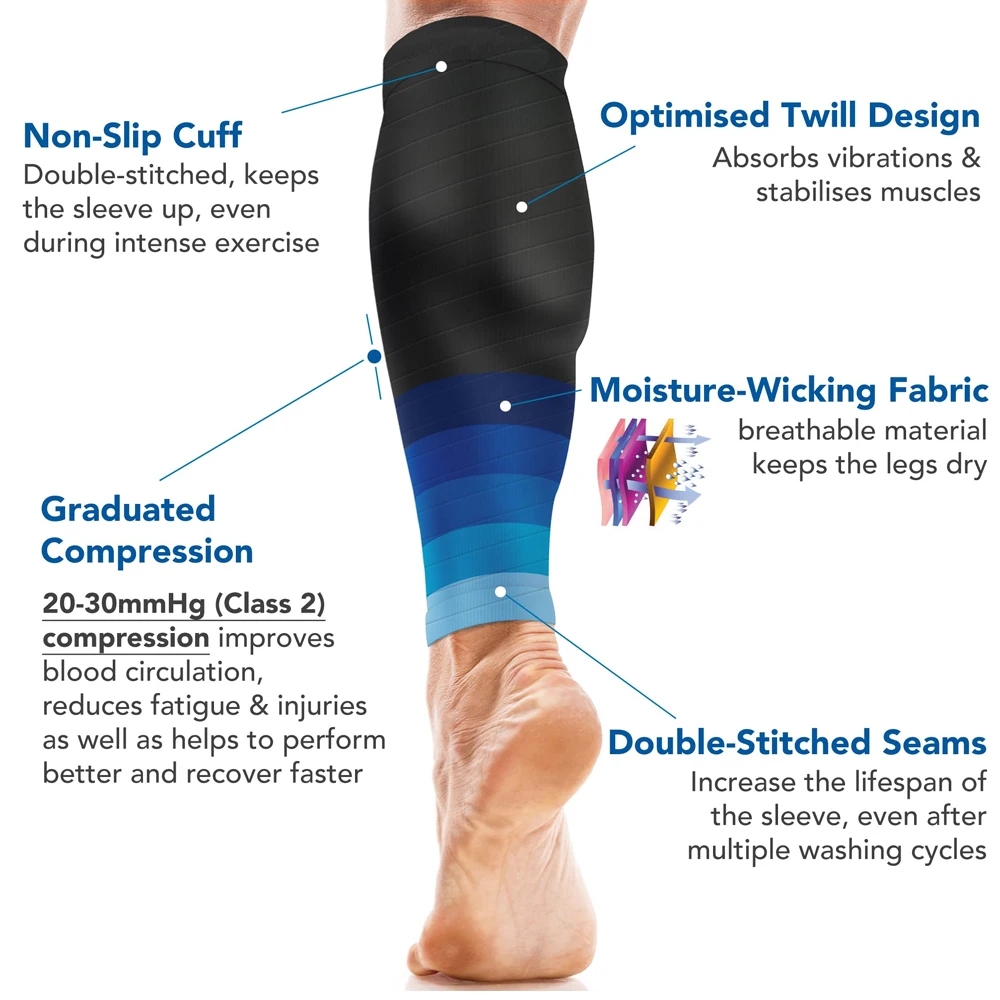 زوج واحد من أكمام ضغط الساق بد - مراجعة Compression Calf Sleeve وسعره