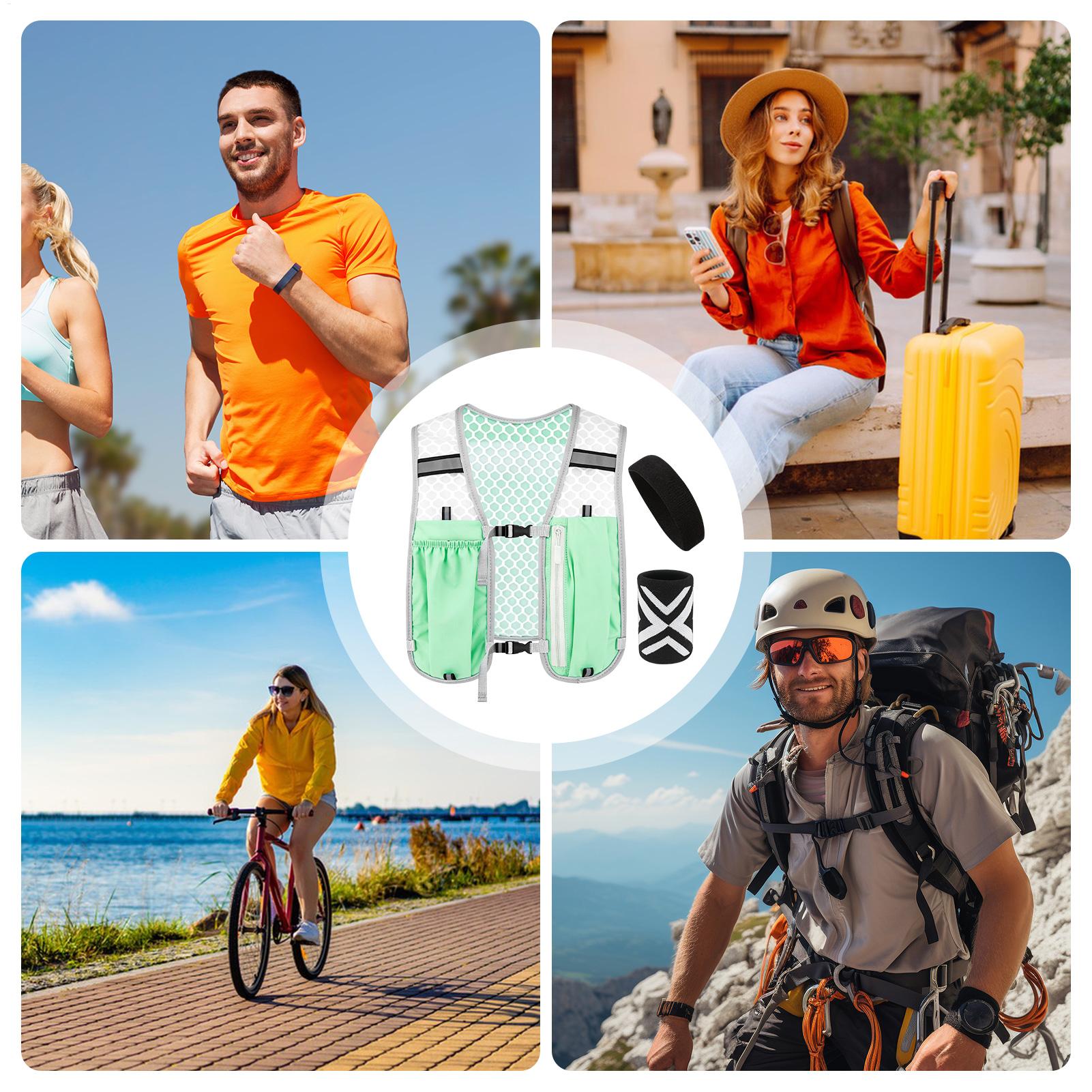 سترة أمان للجري مع حزام للرأس  - مراجعة Running Gear Hydration وسعره