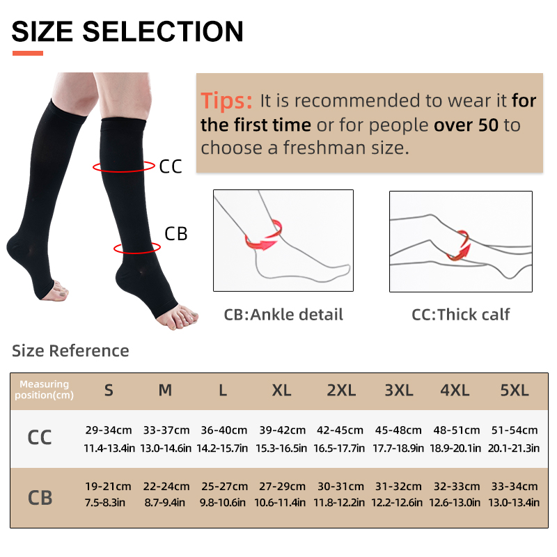 S-5XL 2 قطعة/زوج ضغط الطبية ال - مراجعة Compression Calf Sleeve وسعره